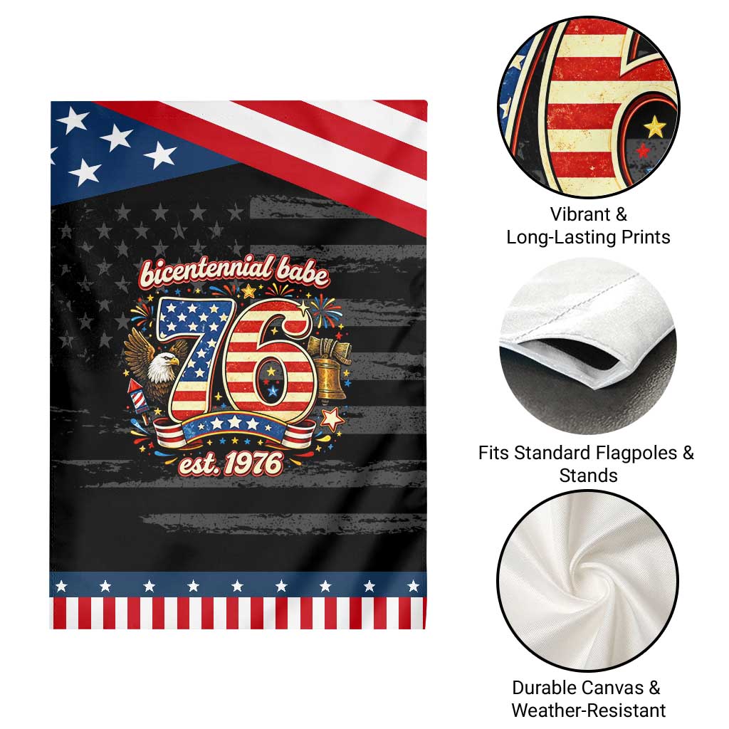 Bicentennial Babe Est 1976 Patriotic Garden Flag Eagle Fireworks 50th Birthday TS02 Print Your Wear