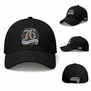 Vintage Floral Bicentennial Babe Est 1976 Baseball Cap Elegant 50th Birthday TS02 Baseball Cap Universal Fit Black Print Your Wear