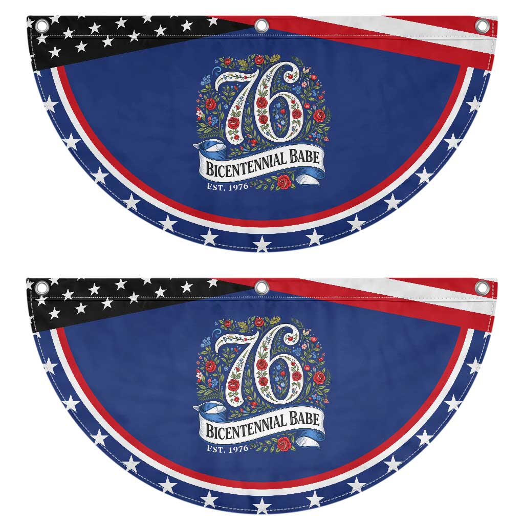 Vintage Floral Bicentennial Babe Est 1976 Patriotic Fan Flag Elegant 50th Birthday TS02 2pcs pack Classic Navy Print Your Wear