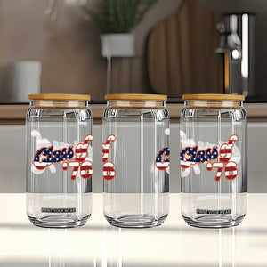 Patriotic Class of 76 Retro American Flag Script Glass Can Graduation Birthday Milestone TS02 Print Your Wear