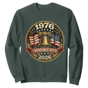 Bicentennial Born 1976 Liberty Bell Sweatshirt America 250th Anniversary 50th Birthday TS02 Dark Forest Green Print Your Wear