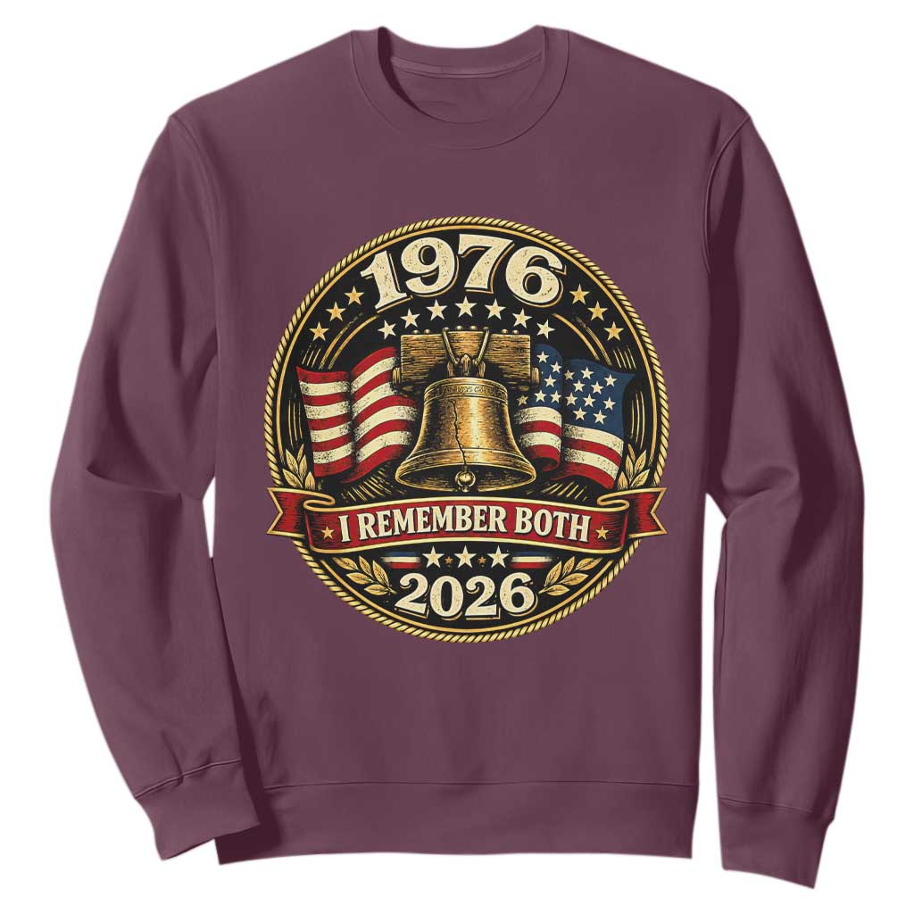 Bicentennial Born 1976 Liberty Bell Sweatshirt America 250th Anniversary 50th Birthday TS02 Maroon Print Your Wear