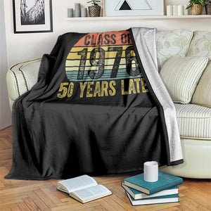 Class of 1976 50 Years Later Throw Blanket Retro Sunset Graduation Birthday 50th Milestone TS02 Print Your Wear