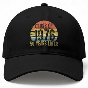 Class of 1976 50 Years Later Baseball Cap Retro Sunset Graduation Birthday 50th Milestone TS02 Print Your Wear