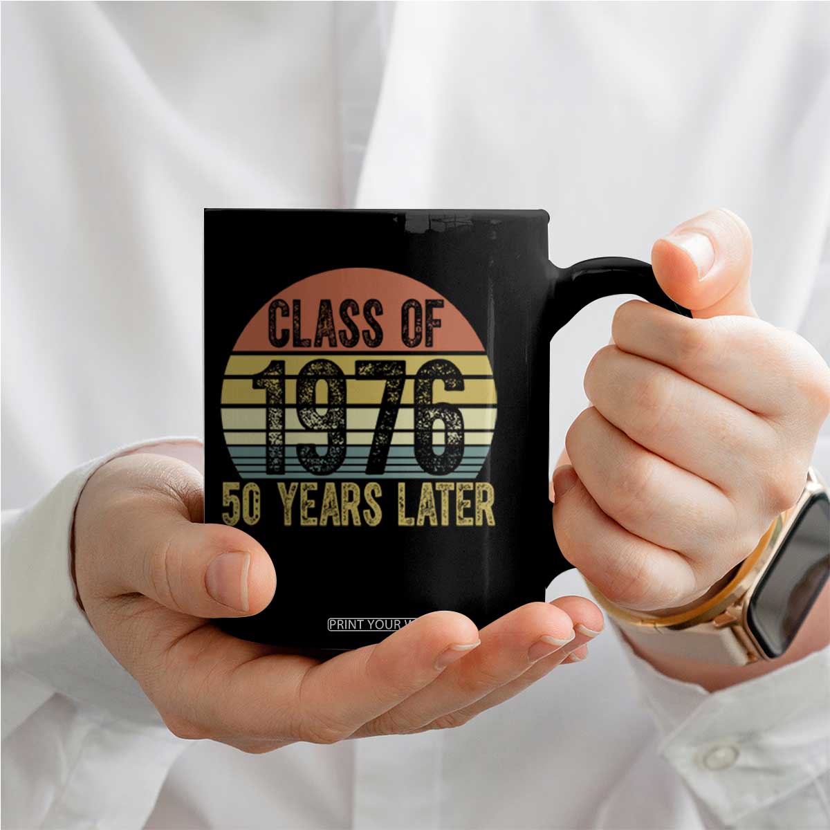 Class of 1976 50 Years Later Coffee Mug Retro Sunset Graduation Birthday 50th Milestone TS02 Print Your Wear