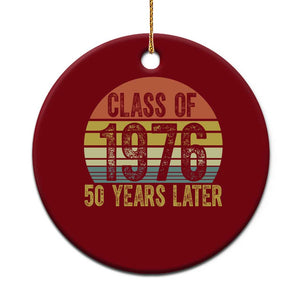 Class of 1976 50 Years Later Ceramic Ornament Retro Sunset Graduation Birthday 50th Milestone TS02 1pc Red Print Your Wear