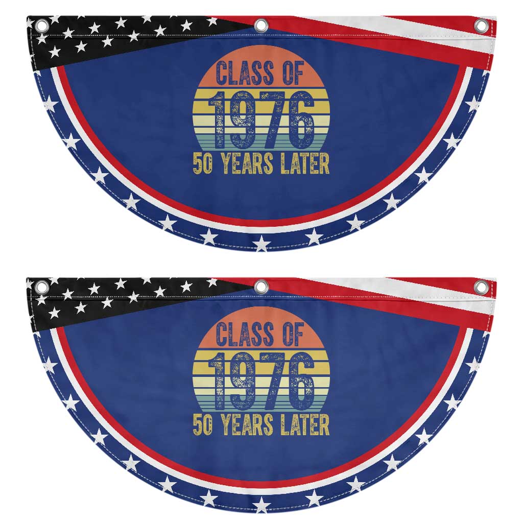 Class of 1976 50 Years Later Patriotic Fan Flag Retro Sunset Graduation Birthday 50th Milestone TS02 2pcs pack Classic Navy Print Your Wear