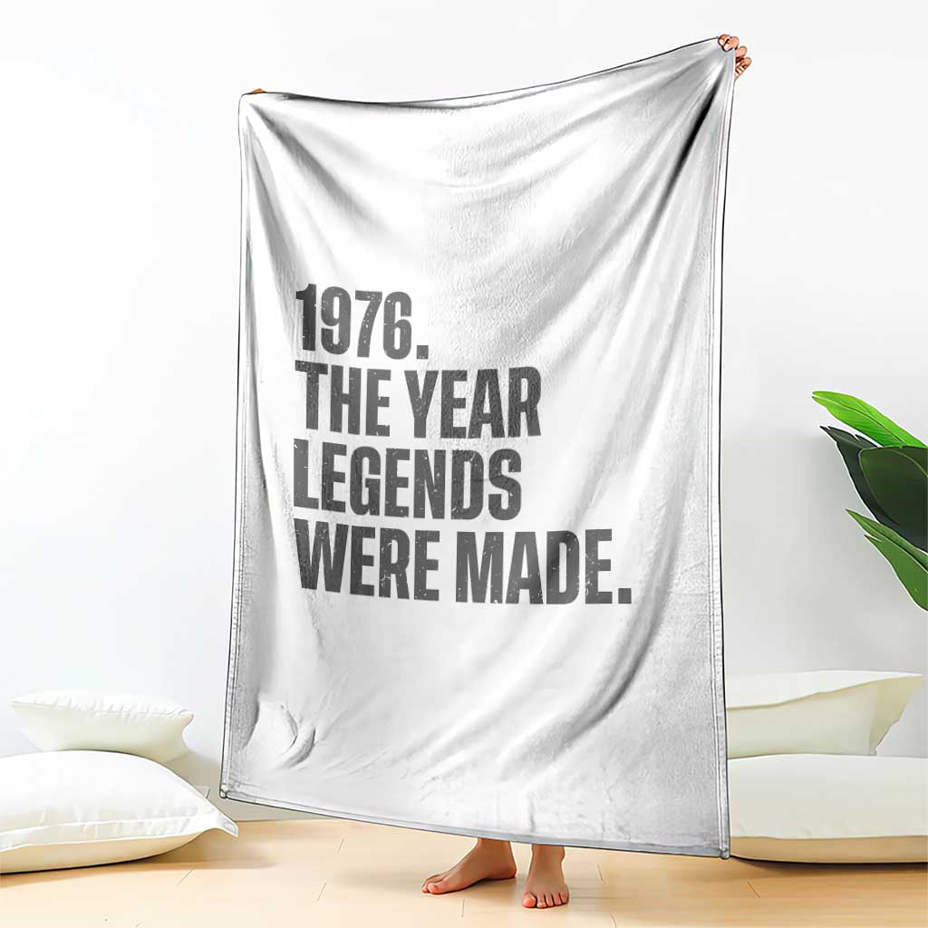 1976 The Year Legends Were Made Throw Blanket Minimalist Retro 50th Birthday TS02 Print Your Wear