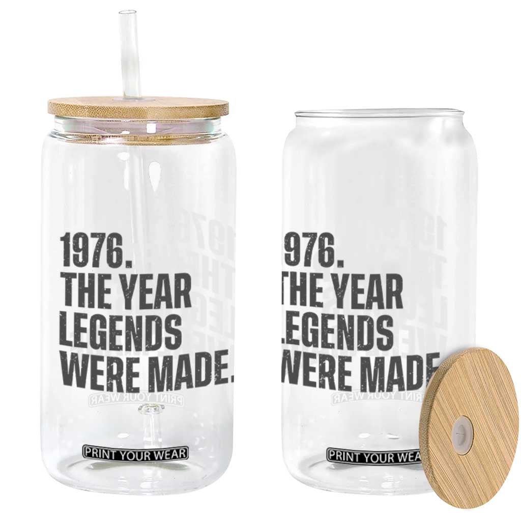1976 The Year Legends Were Made Glass Can Minimalist Retro 50th Birthday TS02 Print Your Wear