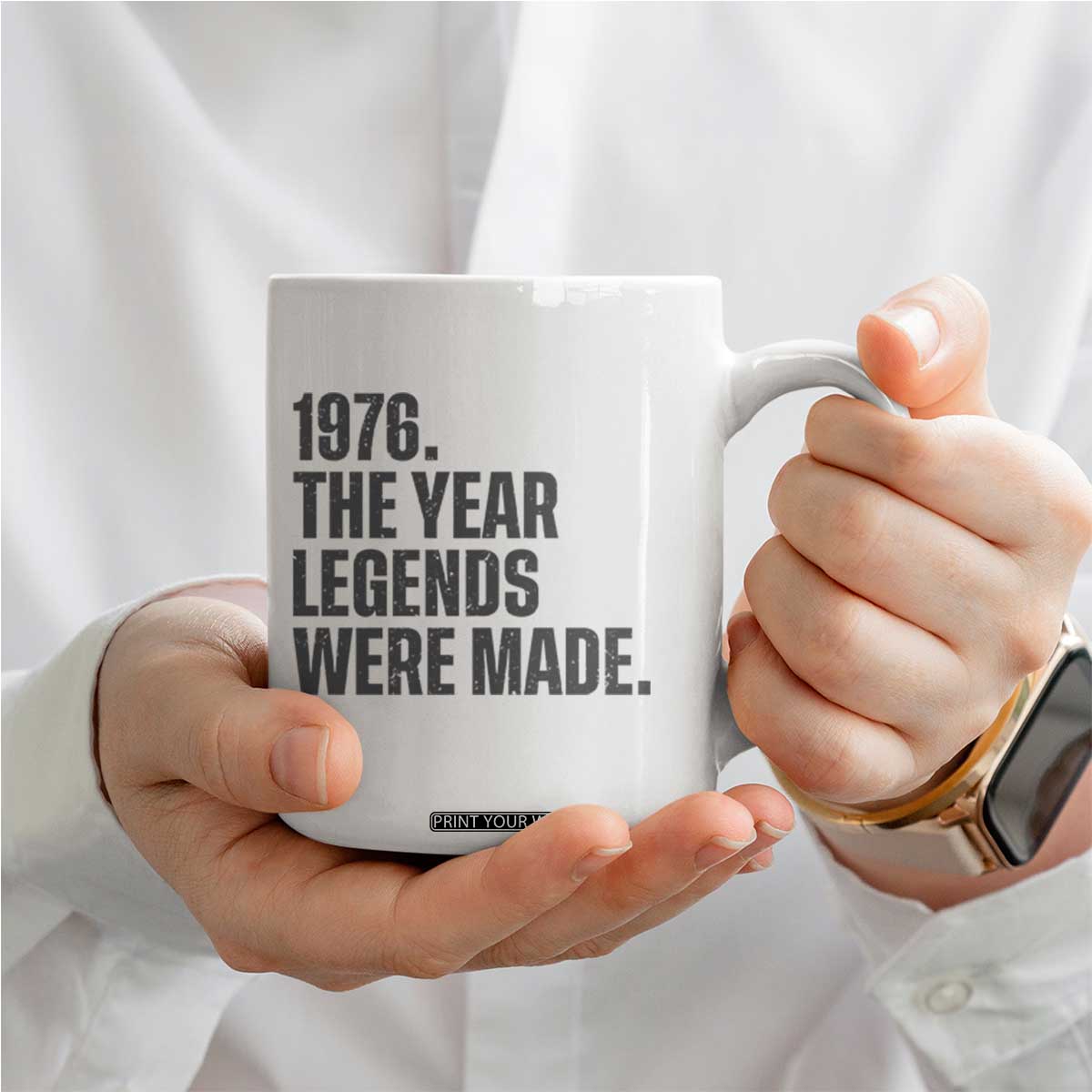 1976 The Year Legends Were Made Coffee Mug Minimalist Retro 50th Birthday TS02 Print Your Wear