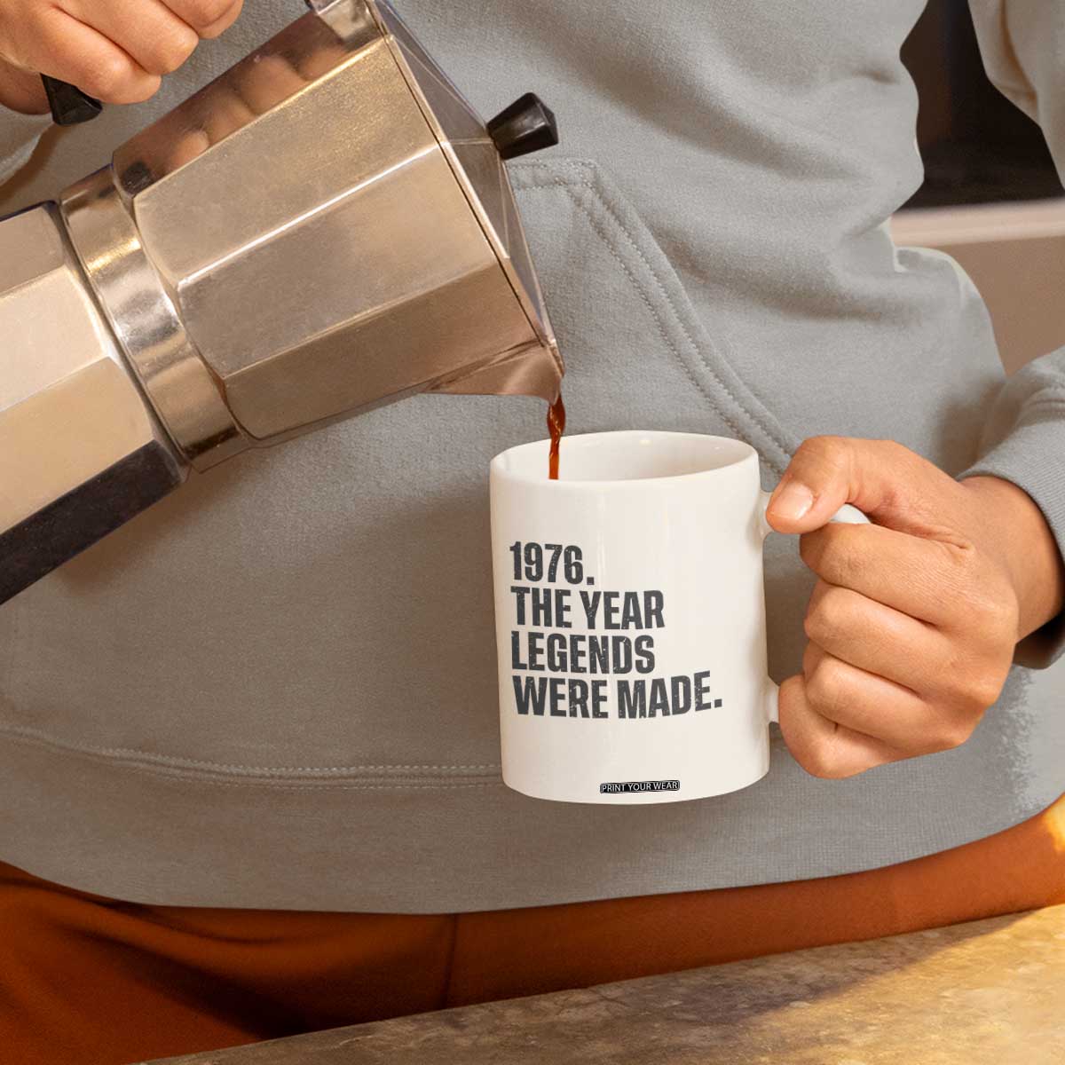 1976 The Year Legends Were Made Coffee Mug Minimalist Retro 50th Birthday TS02 Print Your Wear