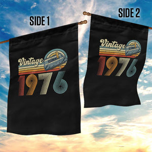 Vintage Sunset 1976 Retro Cassette Garden Flag Mechanical Dial Tech Nostalgia 50th Birthday TS02 Print Your Wear