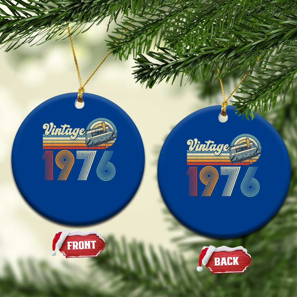 Vintage Sunset 1976 Retro Cassette Ceramic Ornament Mechanical Dial Tech Nostalgia 50th Birthday TS02 1pc Blue Print Your Wear