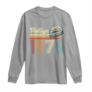 Vintage Sunset 1976 Retro Cassette Long Sleeve Shirt Mechanical Dial Tech Nostalgia 50th Birthday TS02 Sport Gray Print Your Wear
