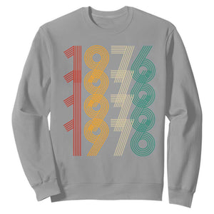 Retro 1976 Multi Line Neon Pop Typography Sweatshirt Vintage 50th Birthday Gift TS02 Sport Gray Print Your Wear