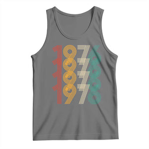 Retro 1976 Multi Line Neon Pop Typography Tank Top Vintage 50th Birthday Gift TS02 Black Heather Print Your Wear