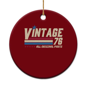 Vintage 76 All Original Parts Ceramic Ornament Retro Stripe Patriotic 50th Birthday TS02 1pc Red Print Your Wear