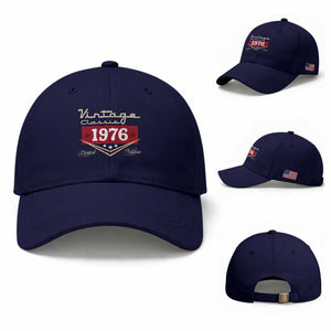 Vintage Classic 1976 Limited Edition Baseball Cap Luxury Retro Milestone Birthday TS02 Baseball Cap Universal Fit Dark Blue Print Your Wear