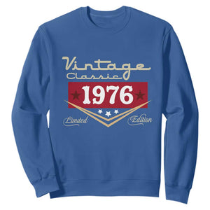 Vintage Classic 1976 Limited Edition Sweatshirt Luxury Retro Milestone Birthday TS02 Royal Blue Print Your Wear