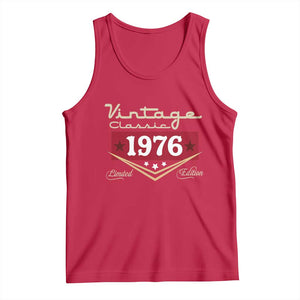 Vintage Classic 1976 Limited Edition Tank Top Luxury Retro Milestone Birthday TS02 Red Print Your Wear
