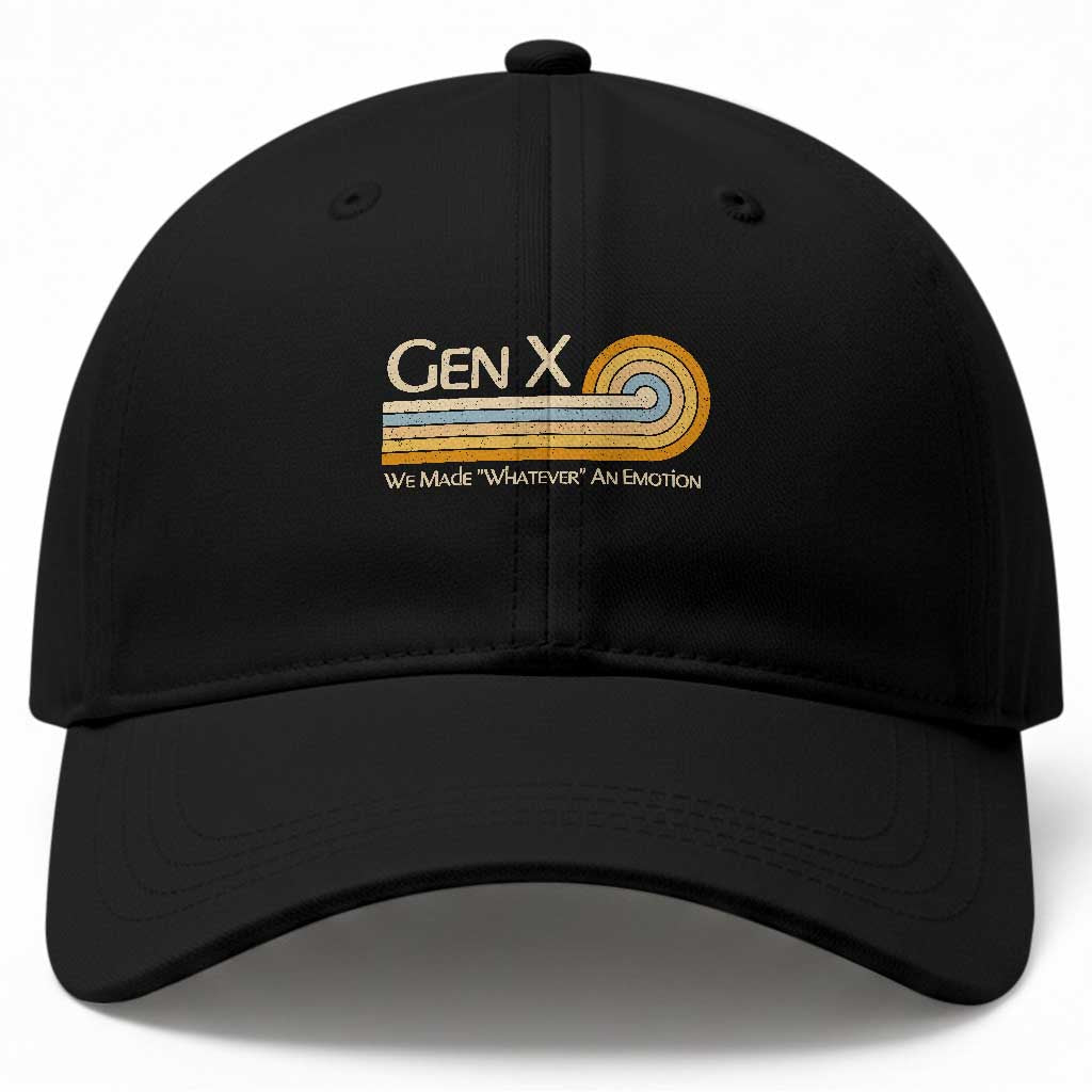Gen X We Made Whatever An Emotion Baseball Cap Vintage Retro 70s Rainbow Graphic TS02 Print Your Wear