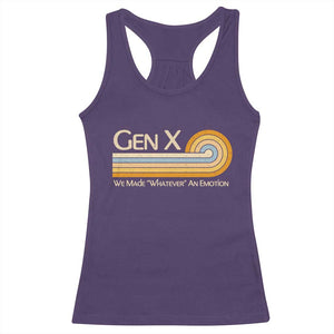 Gen X We Made Whatever An Emotion Racerback Tank Top Vintage Retro 70s Rainbow Graphic TS02 Purple Print Your Wear