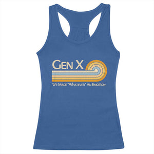 Gen X We Made Whatever An Emotion Racerback Tank Top Vintage Retro 70s Rainbow Graphic TS02 Royal Blue Print Your Wear