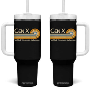 Gen X We Made Whatever An Emotion Tumbler With Handle Vintage Retro 70s Rainbow Graphic TS02 One Size: 40 oz Black Print Your Wear
