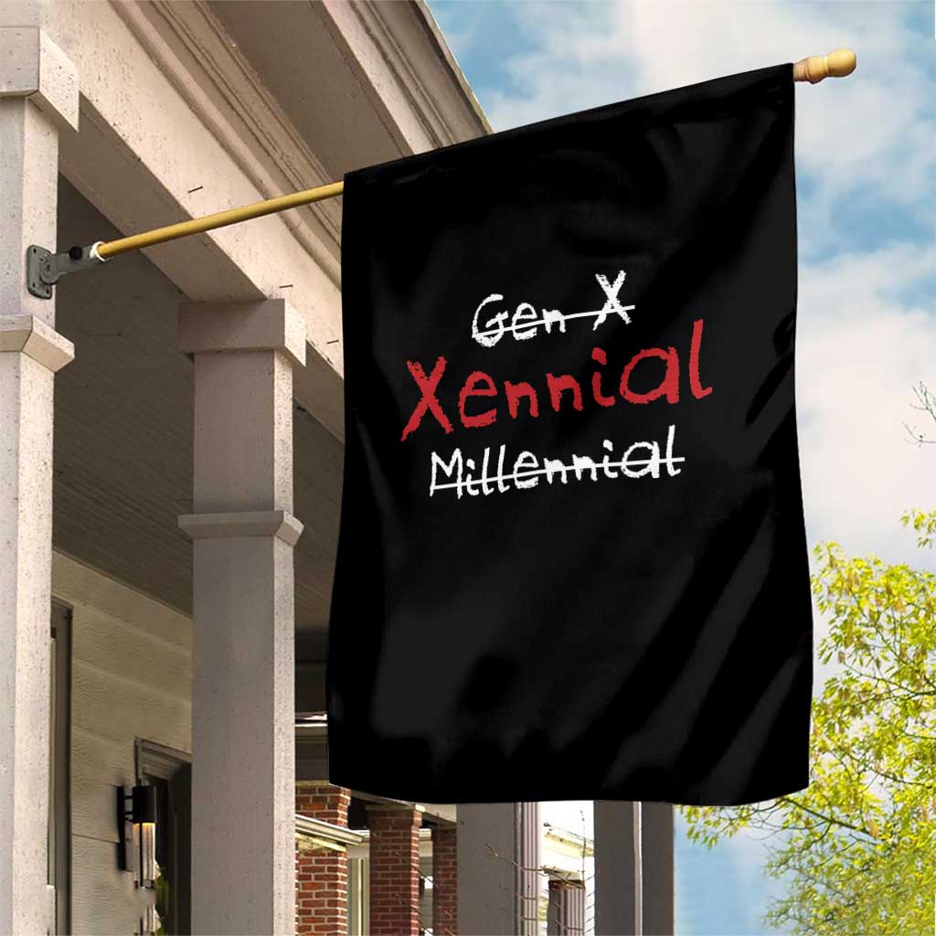 Gen X Xennial Millennial Garden Flag Micro Generation Retro Typography Graphic TS02 Print Your Wear