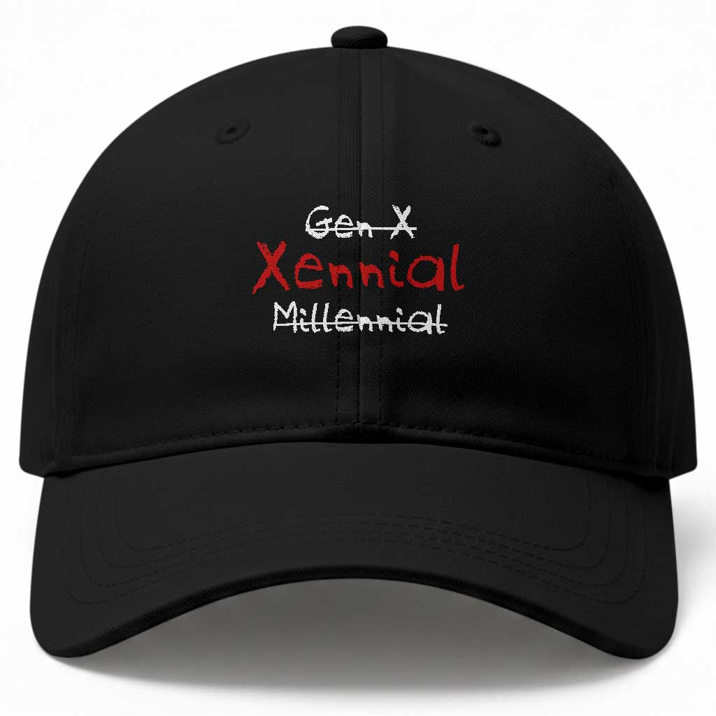 Gen X Xennial Millennial Baseball Cap Micro Generation Retro Typography Graphic TS02 Print Your Wear