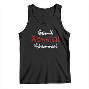Gen X Xennial Millennial Tank Top Micro Generation Retro Typography Graphic TS02 Black Print Your Wear