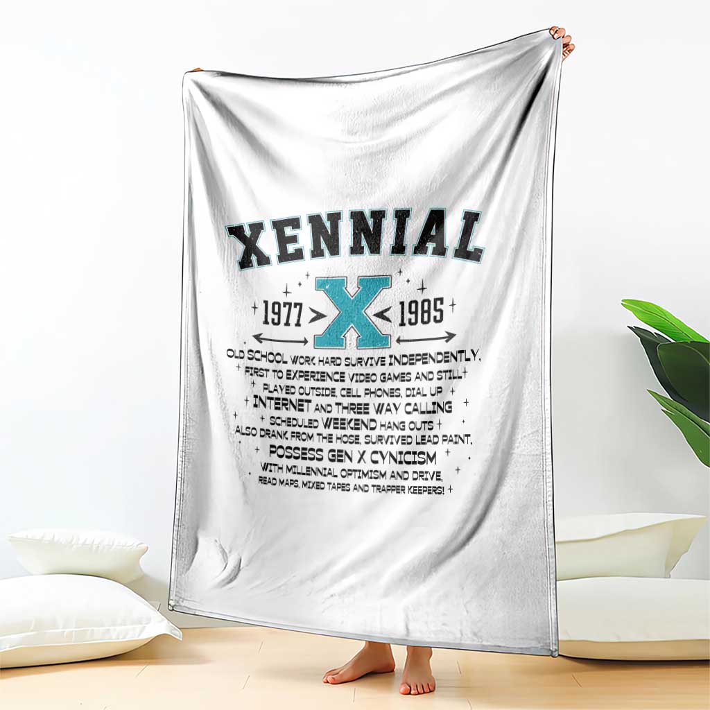 Xennial Definition 1977 to 1985 Throw Blanket Vintage Dictionary Style Graphic TS02 Print Your Wear