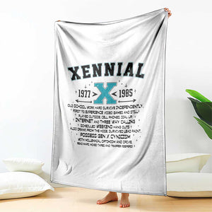 Xennial Definition 1977 to 1985 Throw Blanket Vintage Dictionary Style Graphic TS02 Print Your Wear