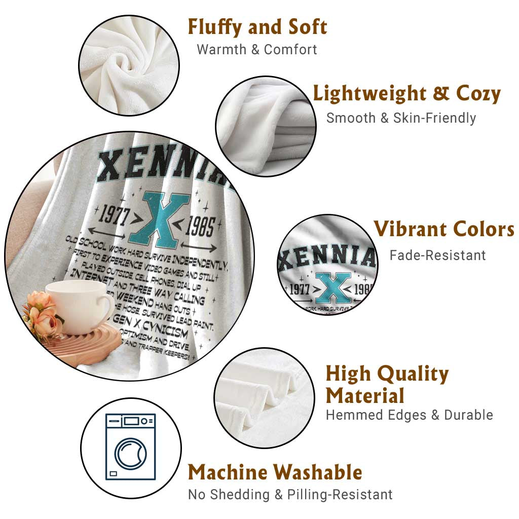 Xennial Definition 1977 to 1985 Throw Blanket Vintage Dictionary Style Graphic TS02 Print Your Wear
