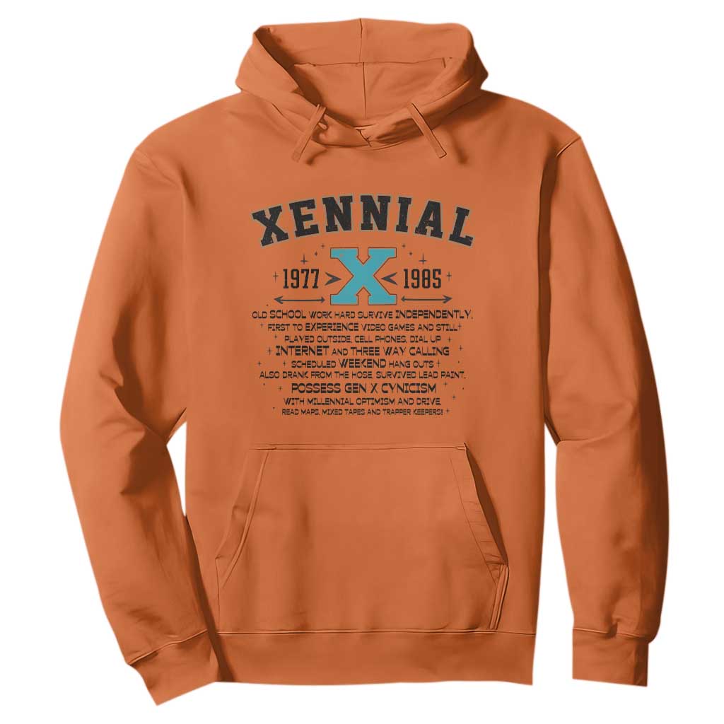 Xennial Definition 1977 to 1985 Hoodie Vintage Dictionary Style Graphic TS02 Orange Print Your Wear