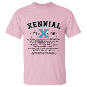 Xennial Definition 1977 to 1985 T Shirt Vintage Dictionary Style Graphic TS02 Light Pink Print Your Wear