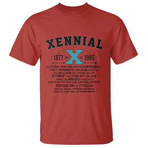 Xennial Definition 1977 to 1985 T Shirt Vintage Dictionary Style Graphic TS02 Red Print Your Wear