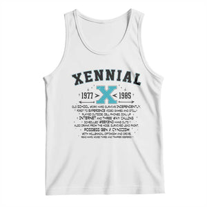 Xennial Definition 1977 to 1985 Tank Top Vintage Dictionary Style Graphic TS02 White Print Your Wear