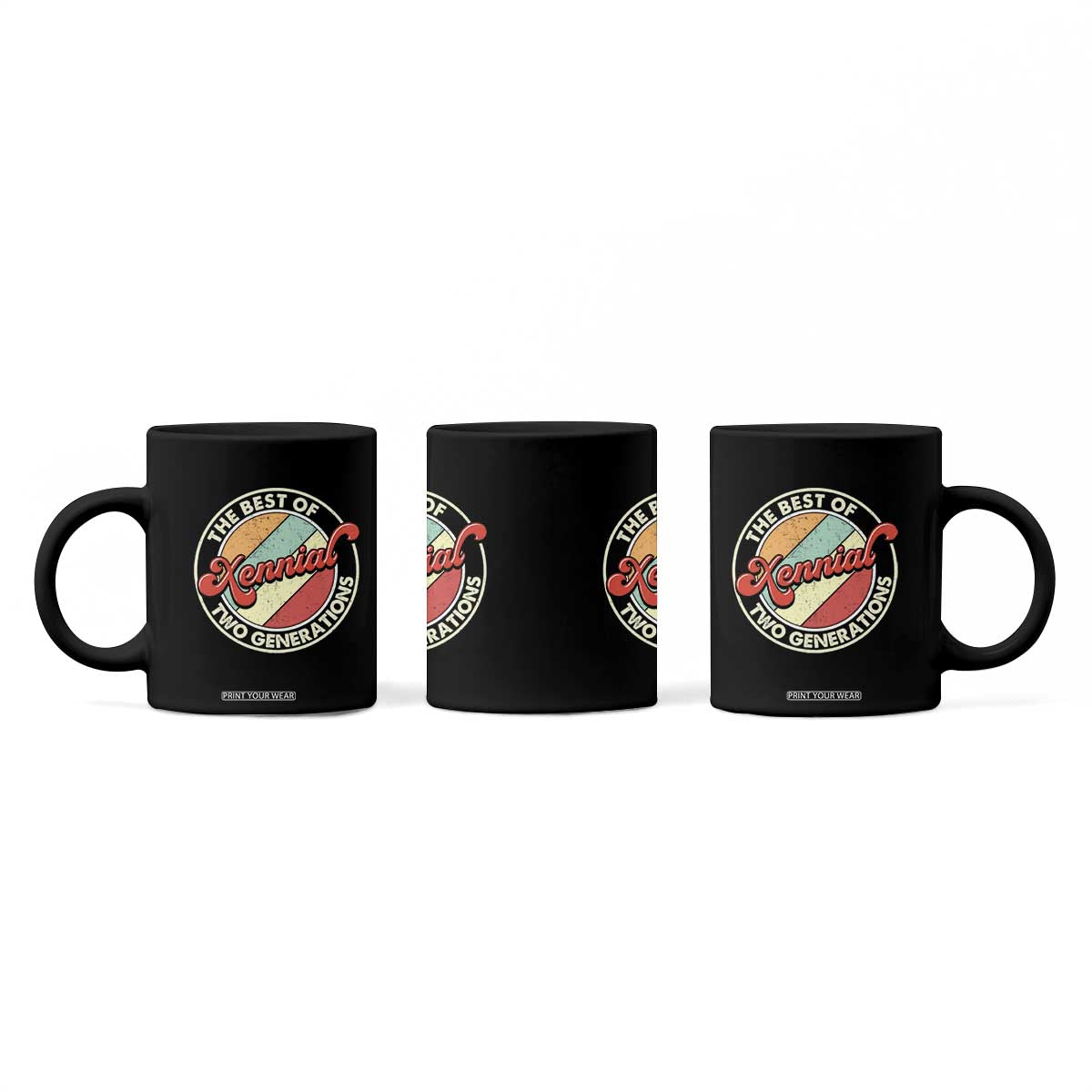 Xennial The Best of Two Generations Coffee Mug Retro Sunset Vintage 70s Graphic TS02 Print Your Wear