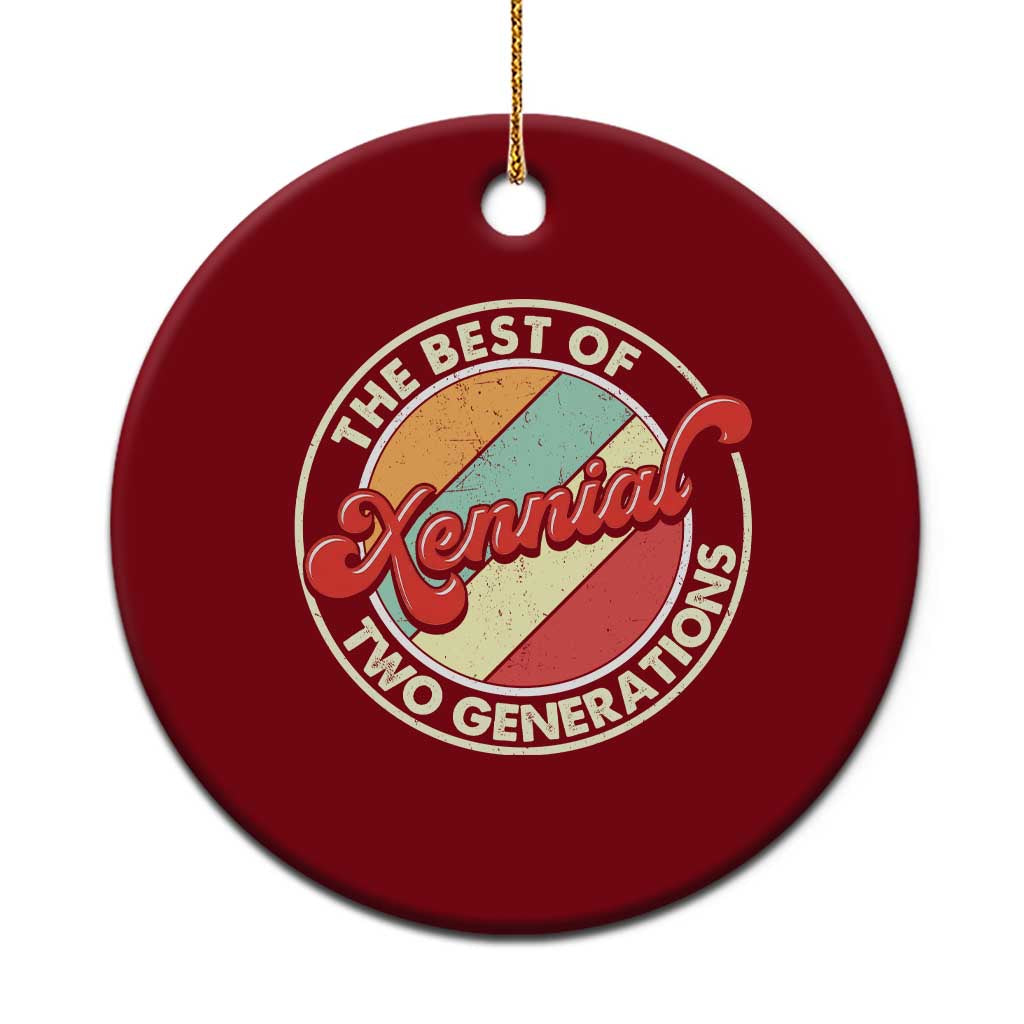 Xennial The Best of Two Generations Ceramic Ornament Retro Sunset Vintage 70s Graphic TS02 1pc Red Print Your Wear
