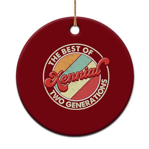 Xennial The Best of Two Generations Ceramic Ornament Retro Sunset Vintage 70s Graphic TS02 1pc Red Print Your Wear
