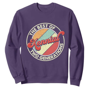Xennial The Best of Two Generations Sweatshirt Retro Sunset Vintage 70s Graphic TS02 Purple Print Your Wear