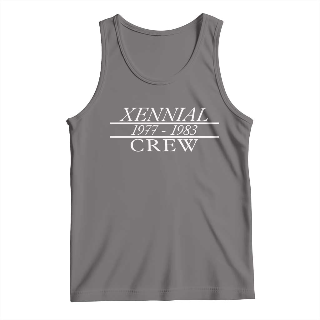 Xennial Crew 1977 to 1983 Tank Top Minimalist Bold Typography Graphic TS02 Deep Heather Print Your Wear