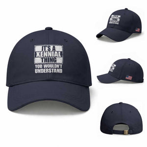 It's A Xennial Thing You Wouldn't Understand Baseball Cap Distressed Retro Graphic TS02 Baseball Cap Universal Fit Navy Print Your Wear