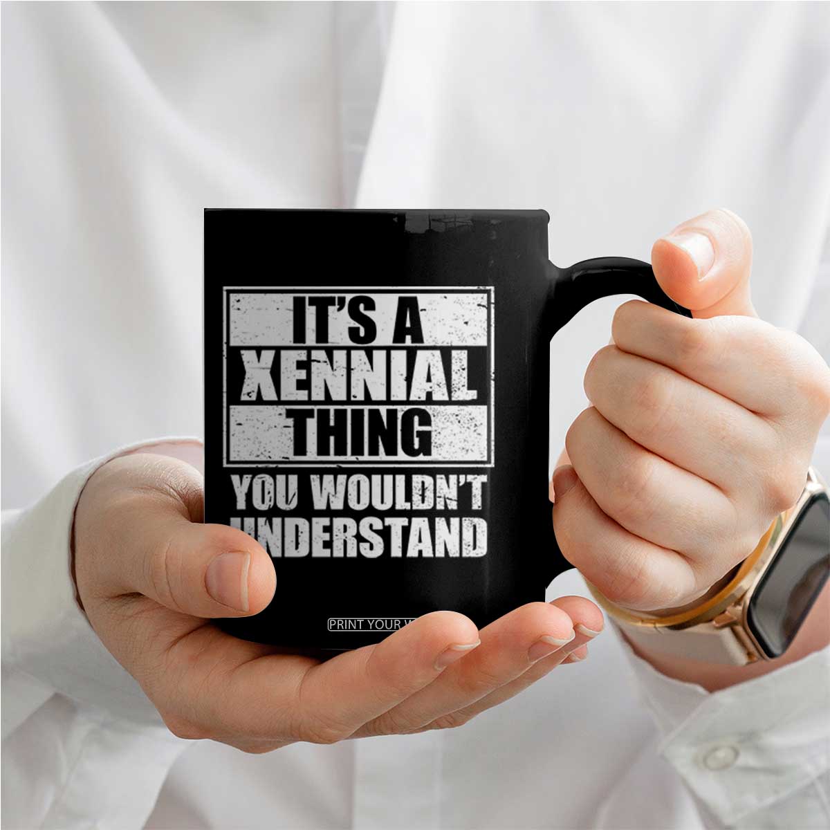 It's A Xennial Thing You Wouldn't Understand Coffee Mug Distressed Retro Graphic TS02 Print Your Wear