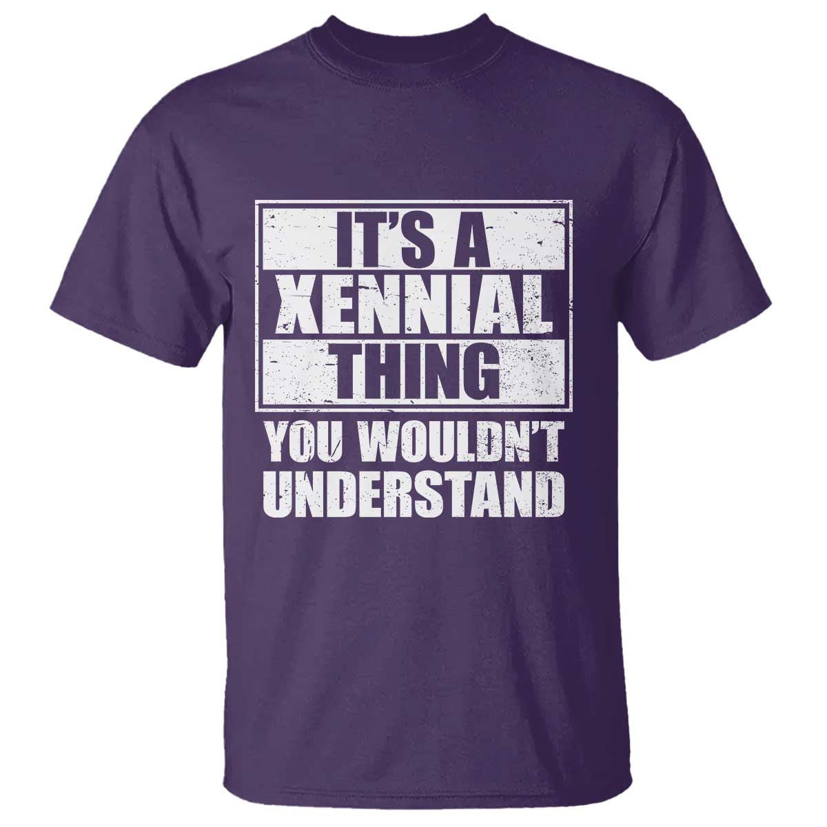 It's A Xennial Thing You Wouldn't Understand T Shirt Distressed Retro Graphic TS02 Purple Print Your Wear
