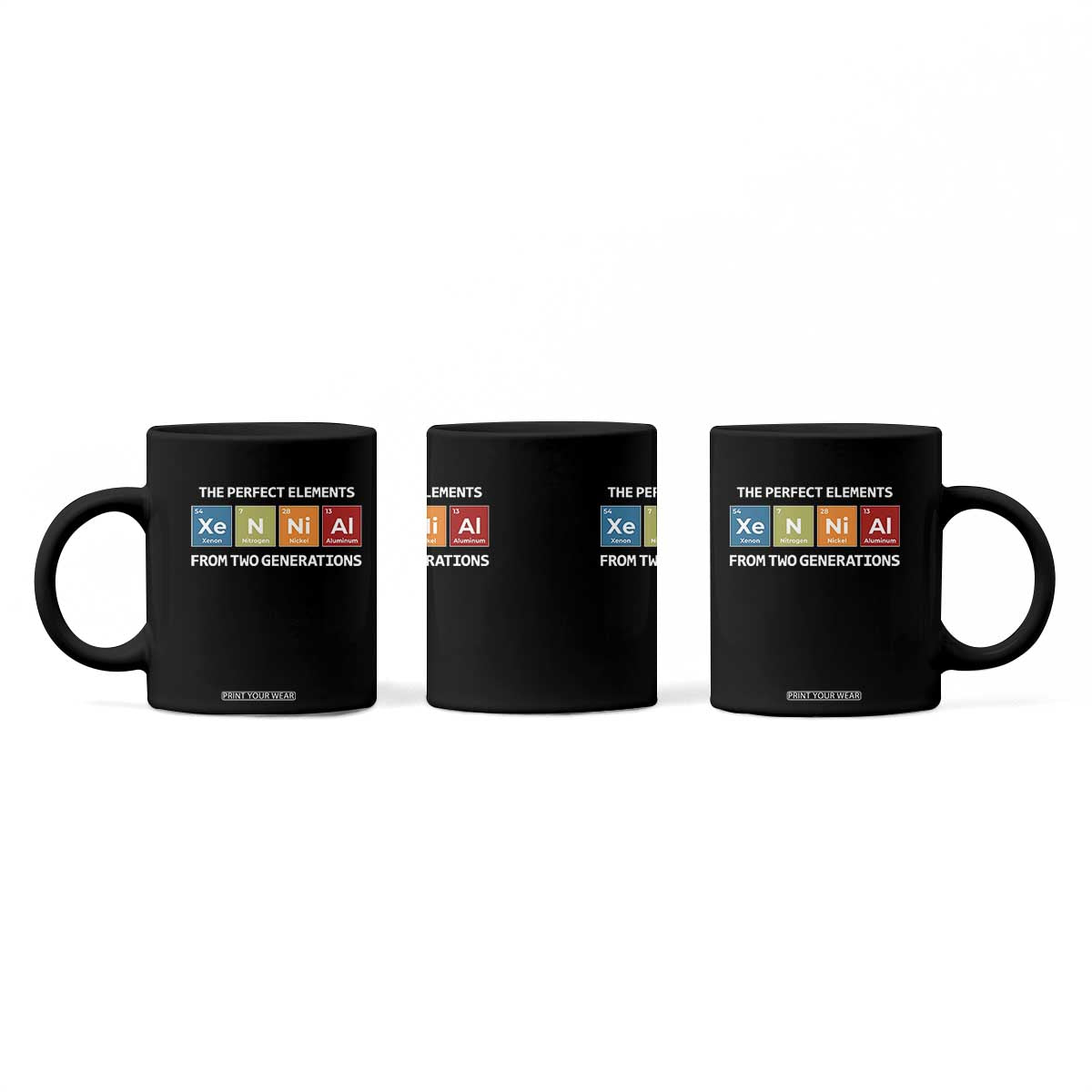 Xennial The Perfect Elements From Two Generations Coffee Mug Periodic Table Science Graphic TS02 Print Your Wear