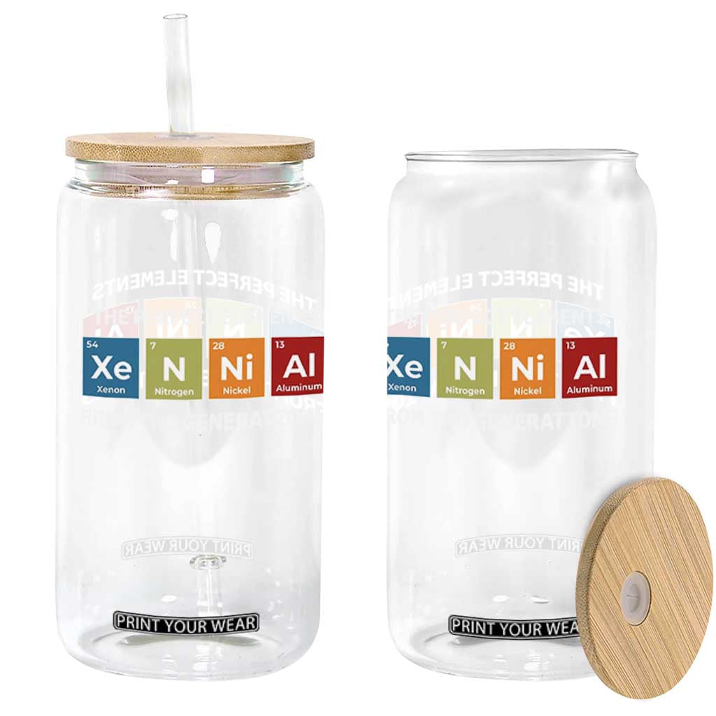 Xennial The Perfect Elements From Two Generations Glass Can Periodic Table Science Graphic TS02 Print Your Wear