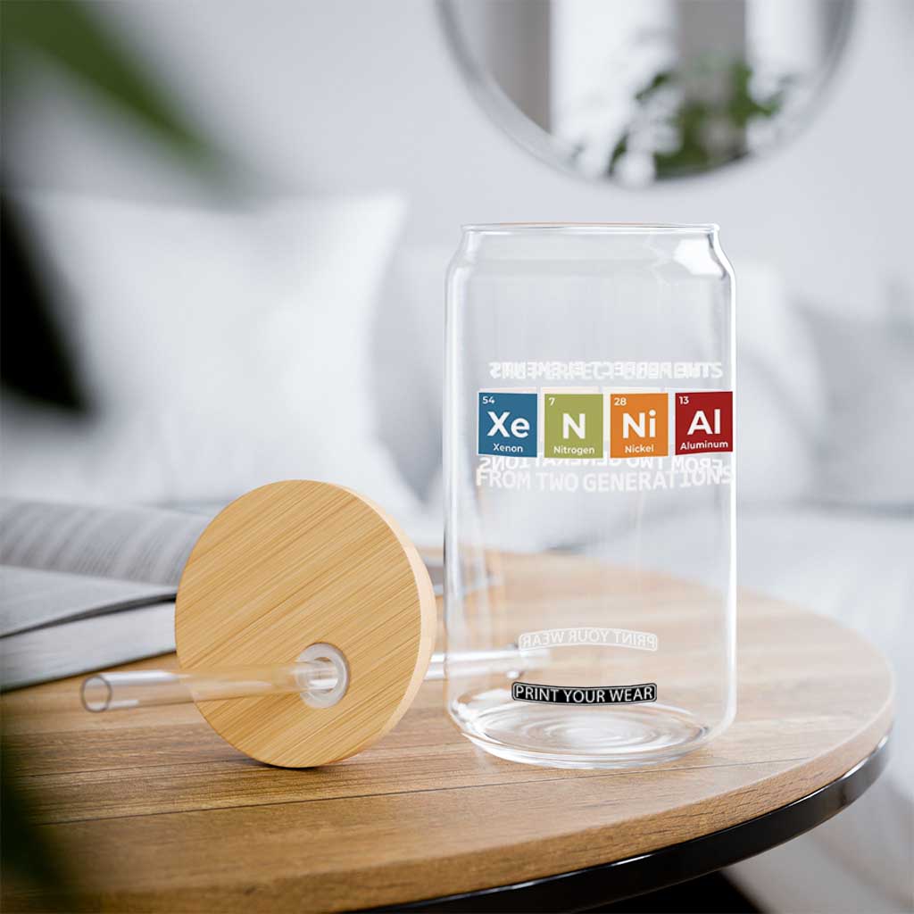 Xennial The Perfect Elements From Two Generations Glass Can Periodic Table Science Graphic TS02 Print Your Wear