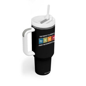Xennial The Perfect Elements From Two Generations Tumbler With Handle Periodic Table Science Graphic TS02 Print Your Wear